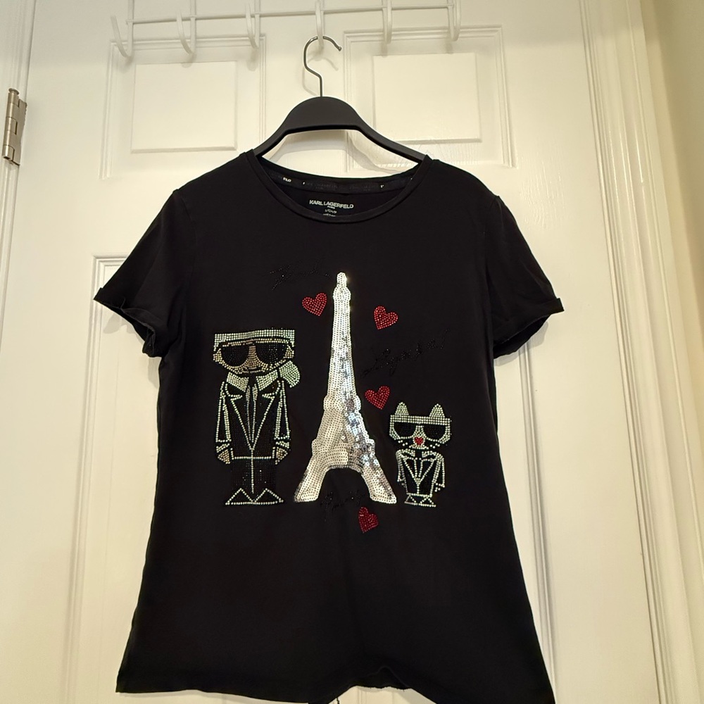 Karl’s Lagerfeld Black Graphic women’s T-Shirt